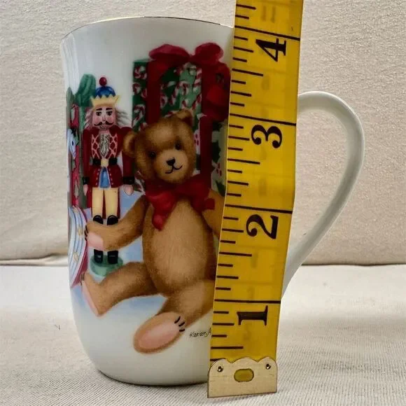 Vintage Otagiri Christmas Toys Porcelain Mug Gold Rim 1980s - Picture 8 of 8